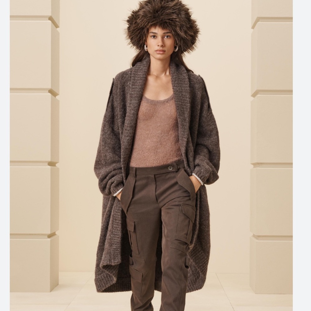Zara Beautiful Brown Oversized Cardigan